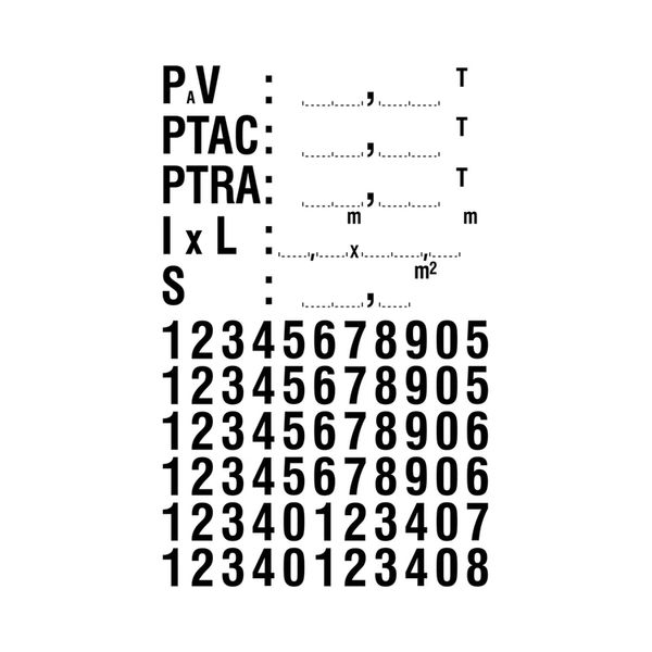 [7349] Adhesive tare plates, large size