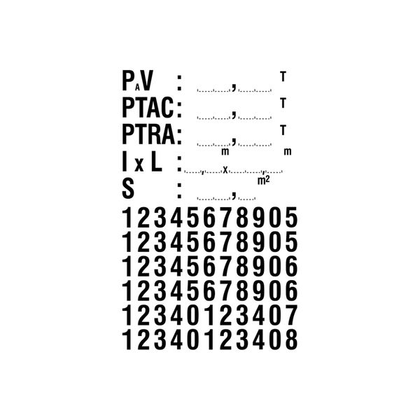 [7348] Adhesive tare plates, small size